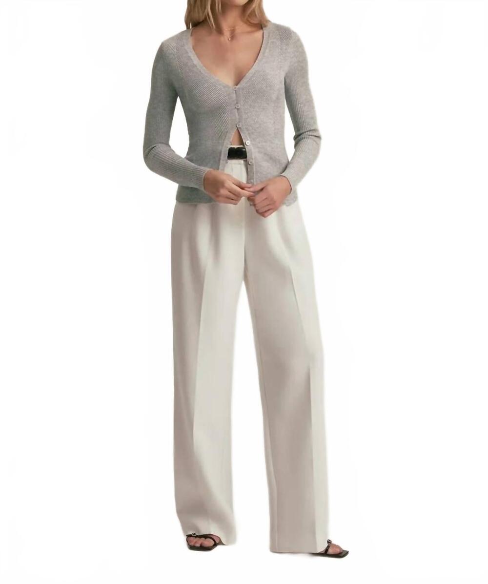 NEW FAVORITE DAUGHTER serena cardigan top in melange grey